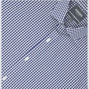 Bonobos Men's Blue gingham Button-Up Long Sleeve Dress Shirt 16.5 34